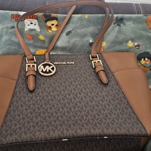 KORS Michael Kors Brown and Tan Tote Bag
